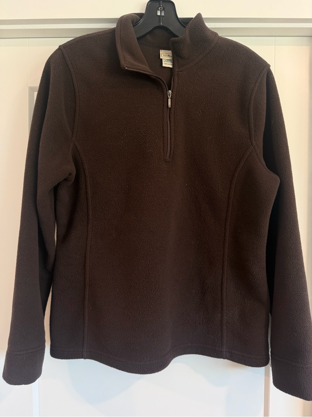 L.L. Bean Dark Brown Half-Zip Fleece Pullover